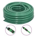 vidaXL Tuinslang met koppelingsset 0,75 50 m PVC groen, Verzenden, Nieuw