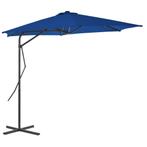 Parasol 300cm Blauw - retourdeal - Schaduw voor weinig! 47%, Verstelbaar, Nieuw, Ophalen of Verzenden, Zweefparasol