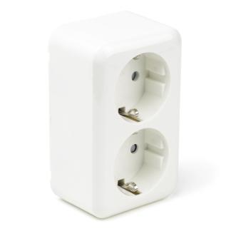 Stopcontact | Q-link (Opbouw, Randaarde, Wit), Doe-het-zelf en Verbouw, Elektra en Kabels, Nieuw, Verzenden