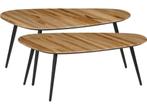 Mica Decorations Jailey Bijzettafel - Set van 2 - L84 x B39, Verzenden, Nieuw