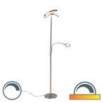 Moderne vloerlamp staal met leeslamp incl. LED - Moderno II, Huis en Inrichting, Lampen | Vloerlampen, Nieuw, Overige stijlen