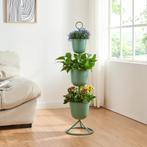 Plantenstandaard Alphen 3 bloempotten 110x28 cm groen [en.ca, Verzenden, Nieuw