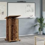 vidaXL Podium met lade met wiel Oud hout 55 x 55 x 107 cm, Verzenden, Nieuw