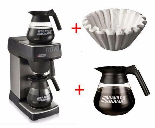Bravilor Novo koffiezetapparaat met 2 kannen en 1000 filters, Witgoed en Apparatuur, Koffiezetapparaten, Gemalen koffie, Nieuw