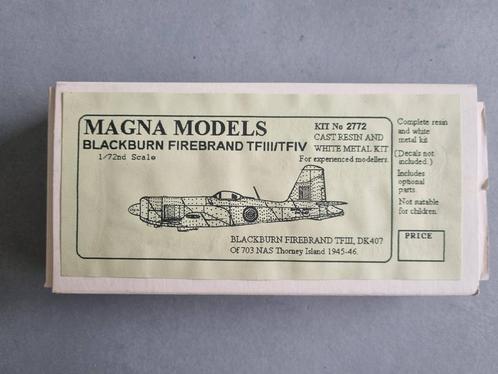 Magna Models 2772 Blackburn Firebrand TFIII / TFIV 1:72, Hobby en Vrije tijd, Modelbouw | Vliegtuigen en Helikopters, Verzenden