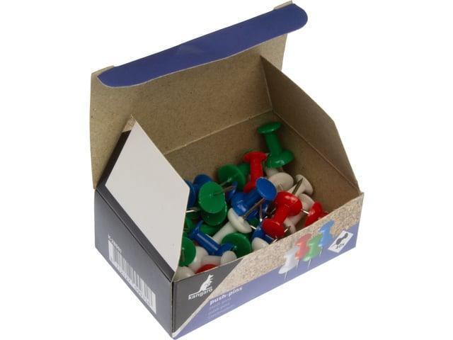Push-pins Kangaro 40 stuks 10mm naald, 12x9mm knop, 4 kl., Zakelijke goederen, Kantoor en Winkelinrichting | Kantoorartikelen