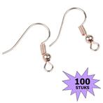 Fako Bijoux® - Oorbel Haakjes - Rosé Goudkleurig - 100 Stuks, Verzenden, Nieuw
