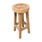 Houten Kruk Zitvlak Ø35 cm, 35x33x77 cm, Natuurlijke, Ophalen of Verzenden, Gebruikt, Overige typen