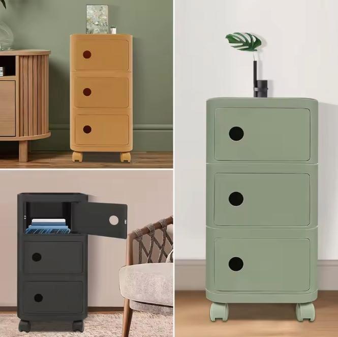 3-Laags Nachtkastje op Wielen – Modern &amp; Ruimtebesparend, Huis en Inrichting, Slaapkamer | Nachtkastjes, Nieuw, Verzenden