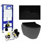 UP320 Toiletset 13 Idevit Alfa Matzwart Rimfree Met, Ophalen of Verzenden, Nieuw