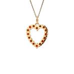 Gouden vintage hart hanger met bloedkoraal 18 kt, Sieraden, Tassen en Uiterlijk, Ophalen of Verzenden, Nieuw