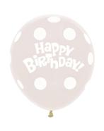 Ballonnen Birthday Dots Clear 45cm 25st, Hobby en Vrije tijd, Verzenden, Nieuw