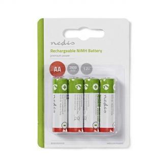 Oplaadbare AA batterij - Nedis - 4 stuks, Doe-het-zelf en Verbouw, Gereedschap | Machine-onderdelen en Toebehoren, Nieuw, Verzenden