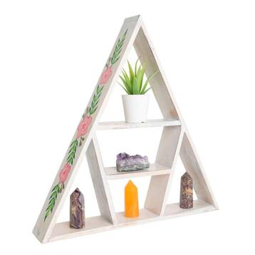 Houten Altaar Edelsteenkast Piramide Bloemen Indonesie beschikbaar voor biedingen