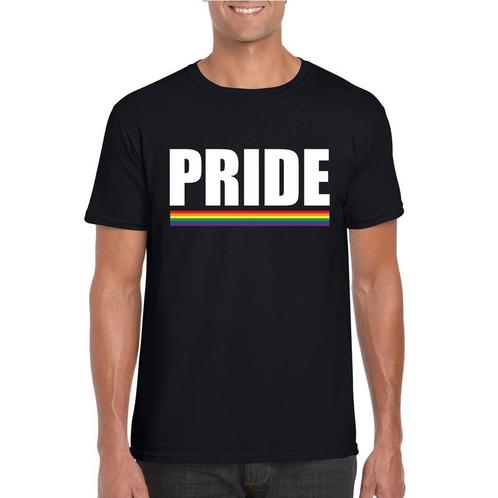 Gay Pride homo shirt zwart Pride heren - Regenboog thema, Hobby en Vrije tijd, Feestartikelen, Ophalen of Verzenden