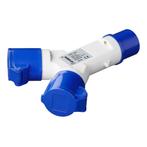 ProPlus 2-weg splitter - spatbestendig - 16A - IP44 - 230..., Doe-het-zelf en Verbouw, Elektra en Kabels, Ophalen of Verzenden