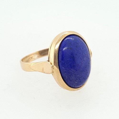 Ring - 18 karaat Geel goud Lapis lazuli, Sieraden, Tassen en Uiterlijk, Ringen
