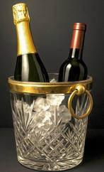 Champagne koeler - Messing, Kristal