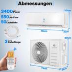 Airco split unit - Airconditioning - 12000 BTU - 3,4kW - App, Ophalen, Nieuw, Verwarmen