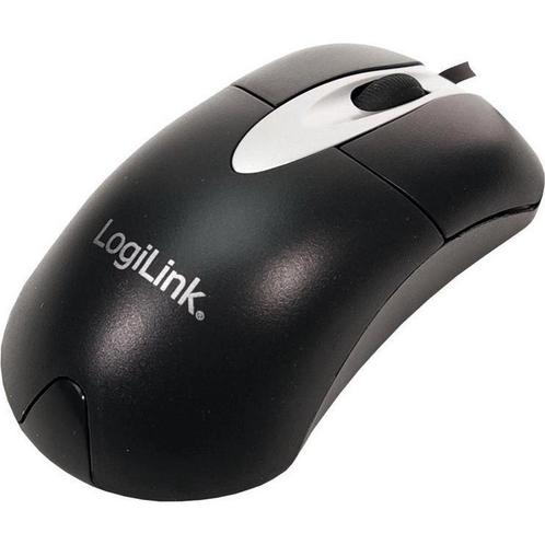 LogiLink optische mini muis ID0011 800dpi USB zwart/zilver, Computers en Software, Muizen, Ophalen of Verzenden