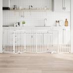 vidaXL Hondenhek met deur opvouwbaar 6 panelen wit 300 cm, Dieren en Toebehoren, Honden-accessoires, Verzenden, Nieuw