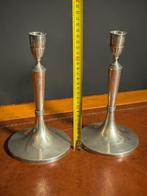 Kaarsenhouder (2) - Metallo Argentato - Candelieri Metallo, Antiek en Kunst, Curiosa en Brocante
