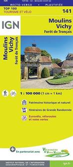 Fietskaart 141 Moulins Vichy Foret de Troncais - IGN Top 100, Nieuw, Verzenden