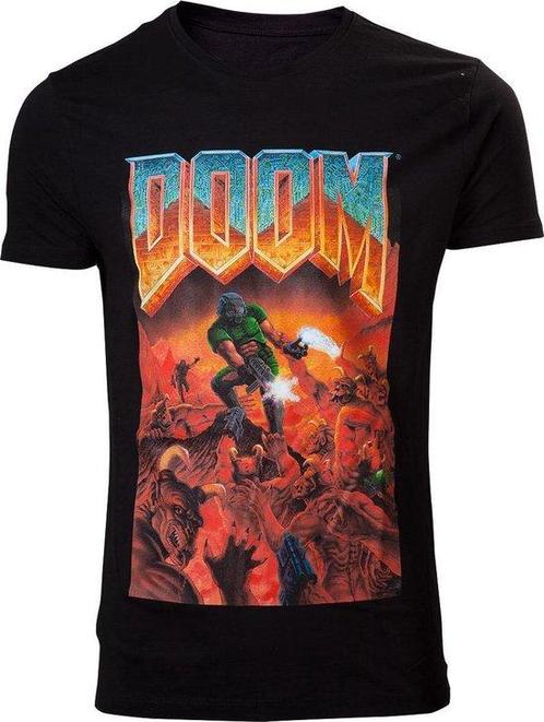 DOOM - Classic Boxart Mens T-shirt, Spelcomputers en Games, Spelcomputers | Overige Accessoires, Verzenden
