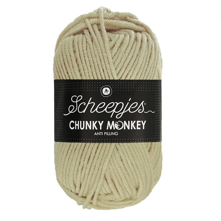 Scheepjes Chunky Monkey 100g - 2010 Parchment, Hobby en Vrije tijd, Breien en Haken, Nieuw, Verzenden
