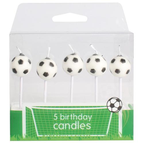 Culpitt Taartkaarsjes Voetbal 5st., Hobby en Vrije tijd, Taarten en Cupcakes maken, Nieuw, Verzenden