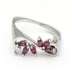 Ring - 18 karaat Witgoud Robijn - Diamant, Sieraden, Tassen en Uiterlijk, Ringen, Nieuw