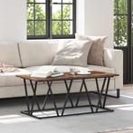 vidaXL Salontafel - Rookeik - 100x50x40 cm - Hout en Metaal, 100 tot 150 cm, Verzenden, Nieuw, 50 tot 100 cm