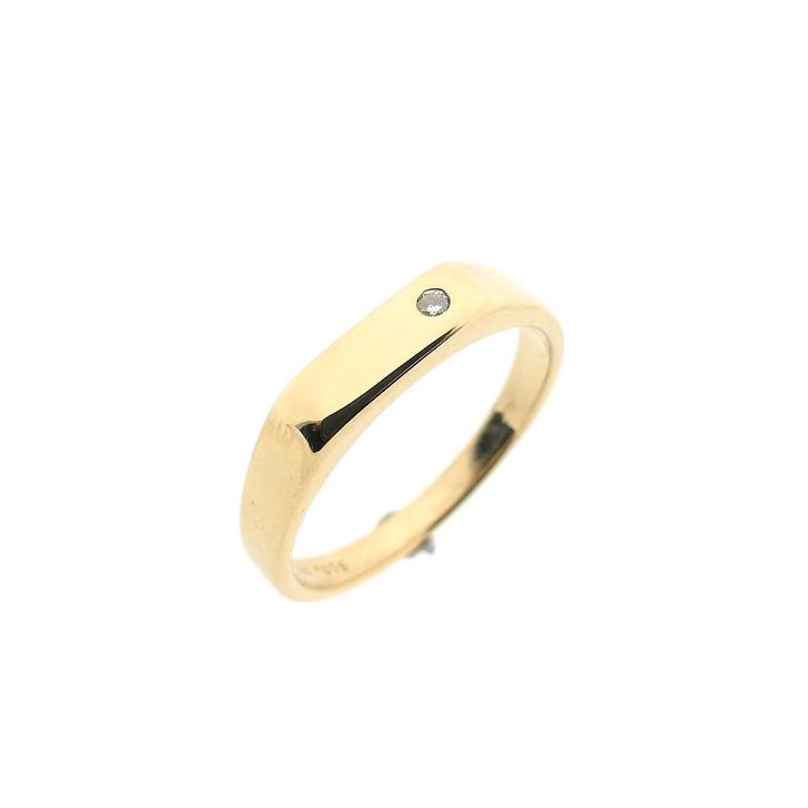 Gouden heren pinkring met diamant; 0,015 ct. | Jeunesse, Sieraden, Tassen en Uiterlijk, Ringen, Heer, Met edelsteen, Overige kleuren