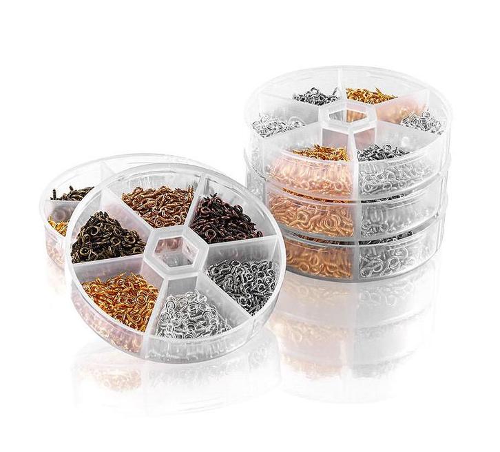 Set mini schroefoogjes (1200 stuks, 5x10 mm, mixkleuren, in, Doe-het-zelf en Verbouw, Gereedschap | Handgereedschap, Nieuw, Ophalen of Verzenden