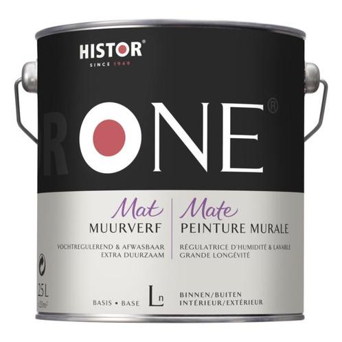 ONE by Histor Muurverf Mat Vochtregulerend & Afwasbaar 2,5, Doe-het-zelf en Verbouw, Verf, Beits en Lak, Nieuw, Ophalen of Verzenden