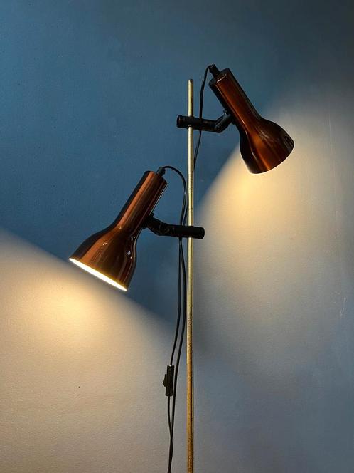 Mid Century Floor Lamp with Bourdeaux Red Spots / Space Age, Huis en Inrichting, Lampen | Vloerlampen, Nieuw, Ophalen of Verzenden