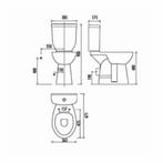 Toiletpot Staand Verhoogd +8 Cm Wit Compleet (Pk), Doe-het-zelf en Verbouw, Sanitair, Nieuw, Ophalen of Verzenden