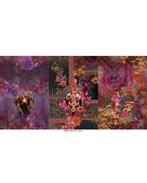 French Terry Paneel Abstract Roze, Hobby en Vrije tijd, Stoffen en Lappen, Nieuw, Roze