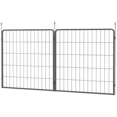 Hondenhek - Uitbreiding Panels - Staal - Grijs, Dieren en Toebehoren, Honden-accessoires, Nieuw, Ophalen of Verzenden
