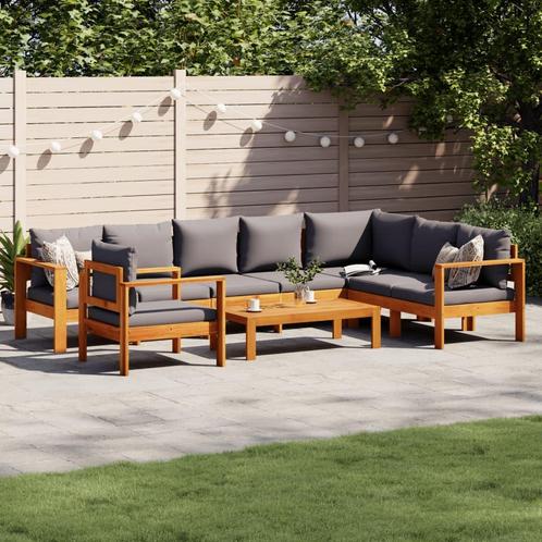 vidaXL 6-delige Loungeset met kussens massief acaciahout, Tuin en Terras, Tuinsets en Loungesets, Loungeset, Nieuw, Hout, Verzenden