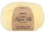 DROPS Brushed Alpaca Silk Uni Colour - 30 geel - Wol Garen, Hobby en Vrije tijd, Ophalen of Verzenden, Nieuw