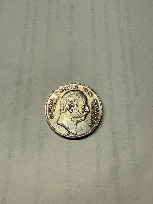 Duitsland, Saksen 2 Mark 1904 E (Zonder Minimumprijs), Postzegels en Munten, Munten | Europa | Niet-Euromunten
