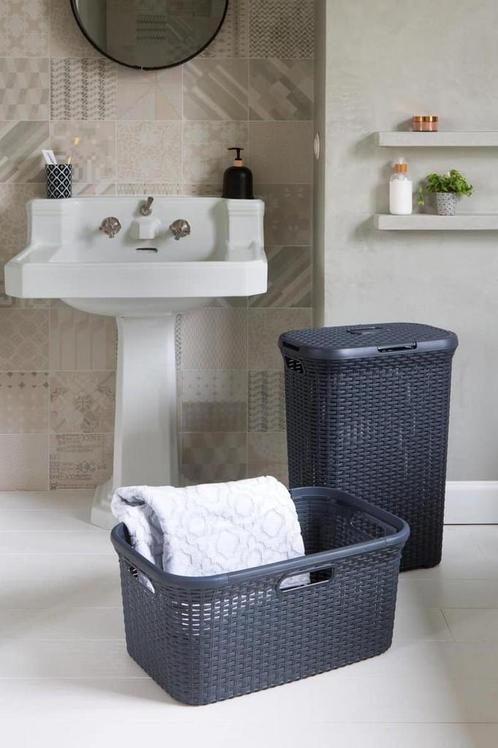 Curver Style Wasmand 45L 2 stuks - Antraciet, Huis en Inrichting, Keuken | Keukenbenodigdheden, Nieuw, Ophalen of Verzenden