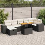 vidaXL 5-delige Loungeset met kussens poly rattan acacia, Tuin en Terras, Tuinsets en Loungesets, Verzenden, Nieuw, Rotan, Loungeset