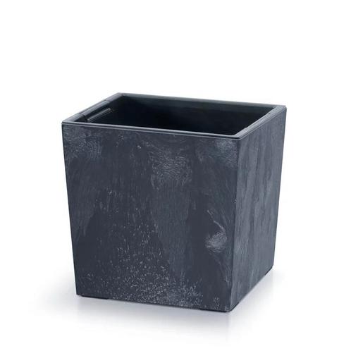 Bloempot  Urbi vierkant - 24 x 24cm / Antraciet, Tuin en Terras, Planten | Tuinplanten, Ophalen of Verzenden