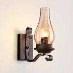 Retro Industriële Wandlamp IJzer Glas E27, Verzenden, Nieuw