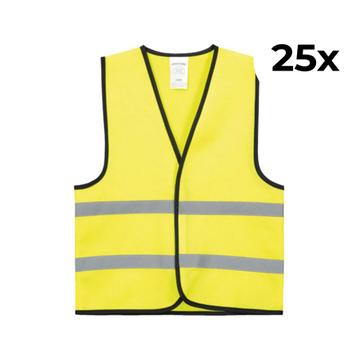 25-pack veiligheidshesje kind geel beschikbaar voor biedingen