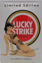 Lucky strike Jo-Ann reclamebord, Verzenden, Nieuw