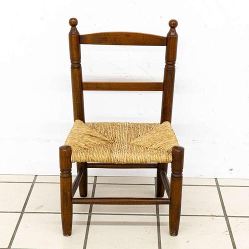 Eiken en Rieten Kinderstoel, Huis en Inrichting, Stoelen, Ophalen of Verzenden