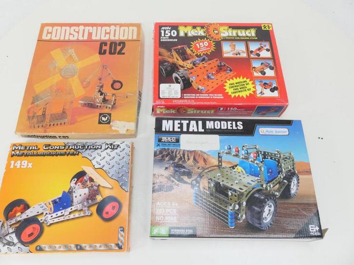 Metal Bouwdozen 4 sets  Past op Meccano. #6138 (Artin), Hobby en Vrije tijd, Modelbouw | Overige, Gebruikt, Ophalen of Verzenden